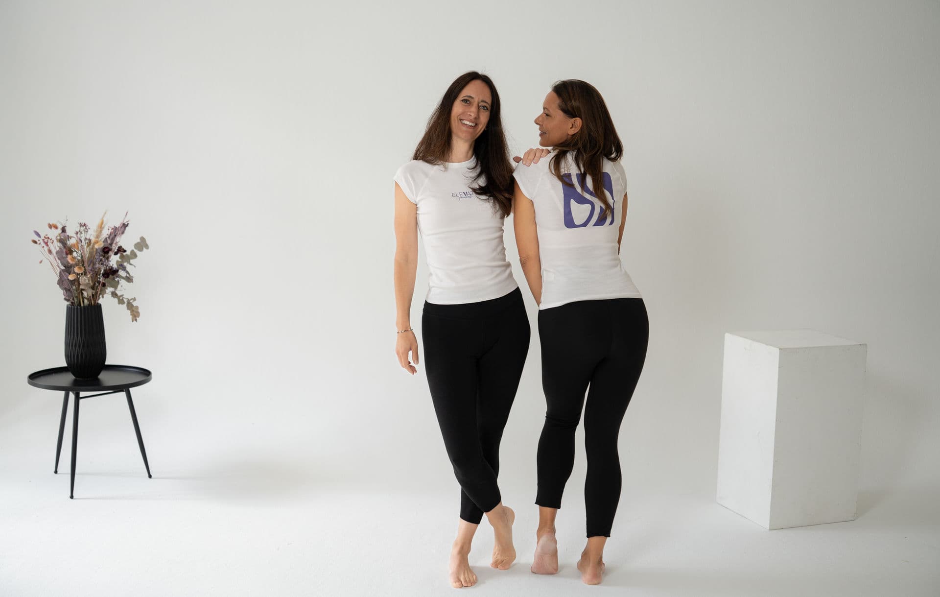 Studio portrait of Dani and Tanja